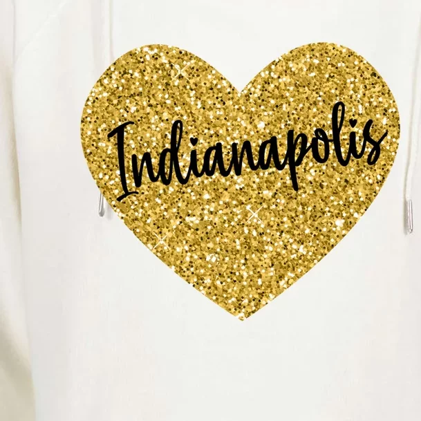 I Love Indianapolis Indiana Usa Cool Gift Womens Funnel Neck Pullover Hood