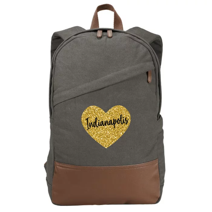 I Love Indianapolis Indiana Usa Cool Gift Cotton Canvas Backpack