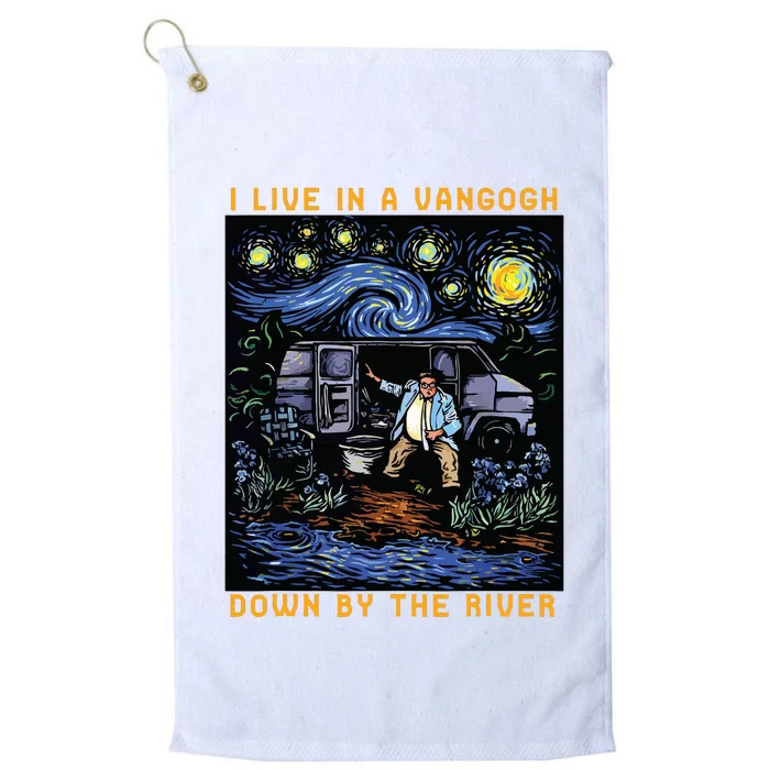 I Live In A Vangogh Downby The River Platinum Collection Golf Towel