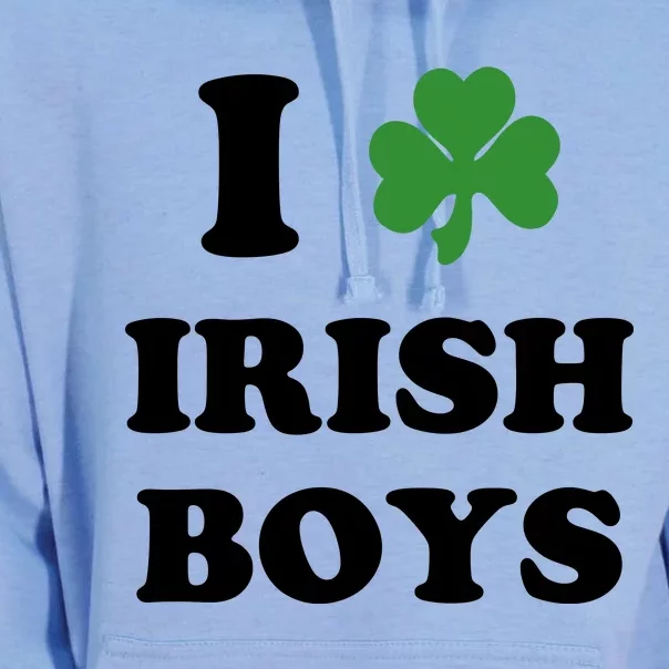 I Love Irish Boy St. Paddy Baby Ireland Hamrock Baby Funny St. Patricks Day Unisex Surf Hoodie