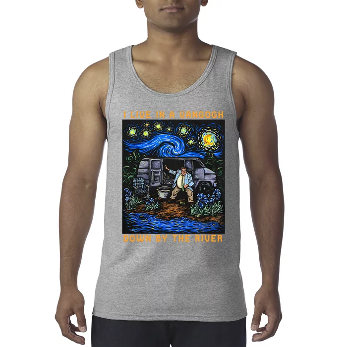 I Live In A Vangogh Downby The River Tank Top