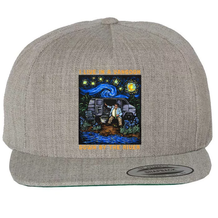 I Live In A Vangogh Downby The River Wool Snapback Cap