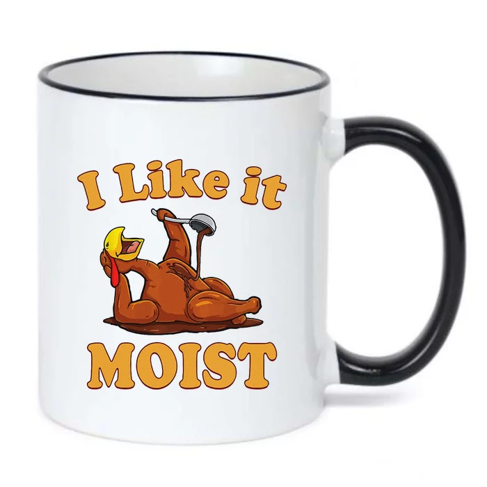 I LIKE IT MOIST Funny Thanksgiving Foods Family Group Set Black Color Changing Mug