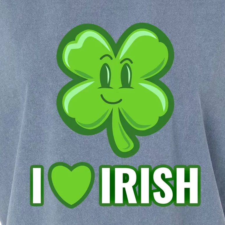 I Love Irish Lucky Clover Gift Garment-Dyed Women's Muscle Tee