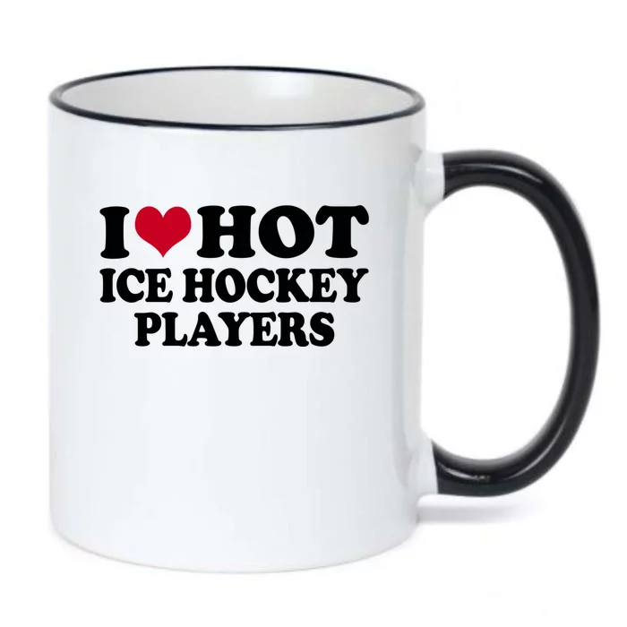 I Love Ice Hockey Players Gift Black Color Changing Mug