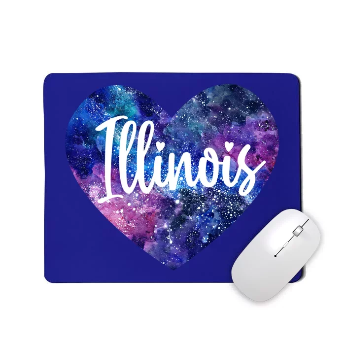 I Love Illinois Usa Cute Gift Mousepad