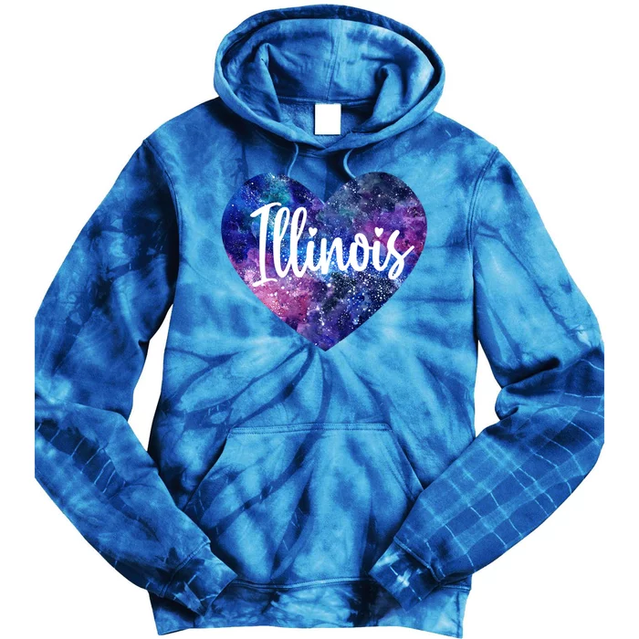 I Love Illinois Usa Cute Gift Tie Dye Hoodie