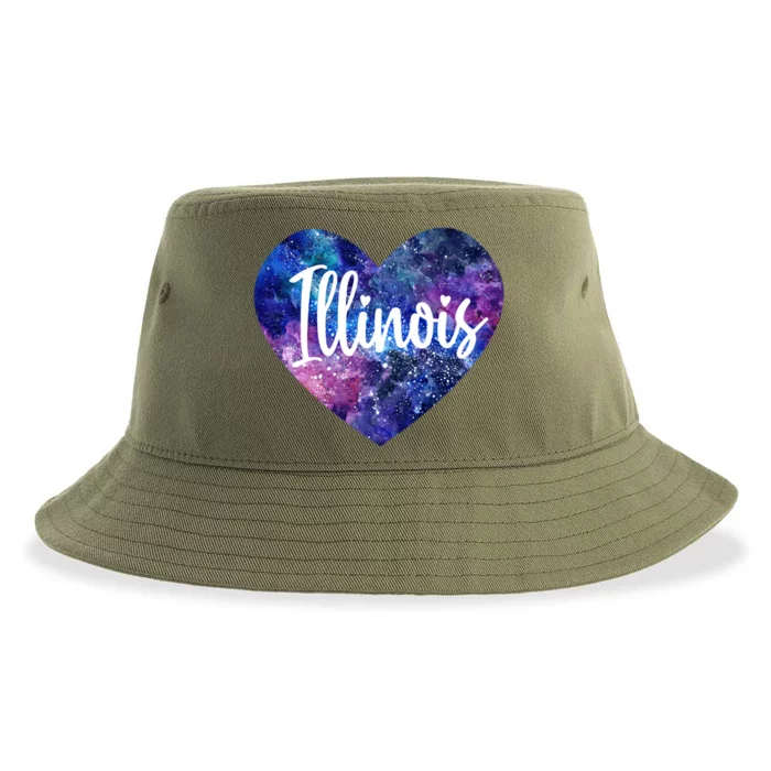 I Love Illinois Usa Cute Gift Sustainable Bucket Hat