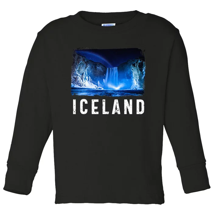 Iceland Lover Iceland Tourist Visiting Iceland Toddler Long Sleeve Shirt