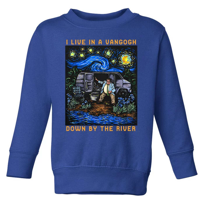 I Live In A Van Gogh Downby The River Toddler Sweatshirt