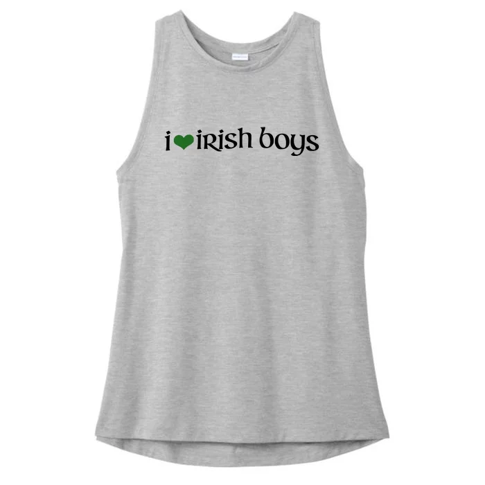 I Love Irish Boy Ladies Tri-Blend Wicking Tank