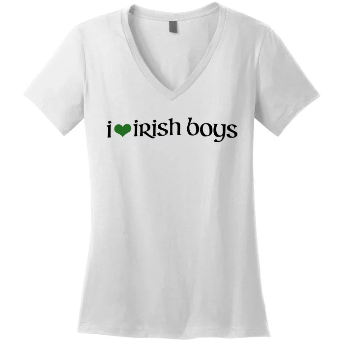 I Love Irish Boy Women's V-Neck T-Shirt