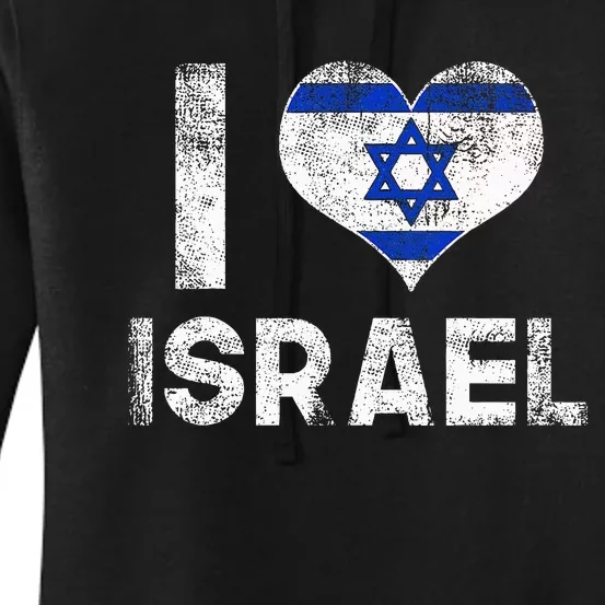 I Love Israel in Hebrew ProIsrael Israeli Women's Pullover Hoodie