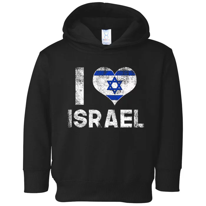 I Love Israel in Hebrew ProIsrael Israeli Toddler Hoodie