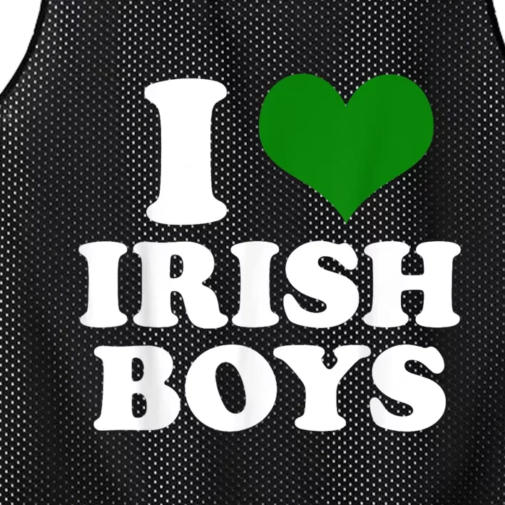 I Love Irish Boy St. Paddy Funny St. Patricks Day Mesh Reversible Basketball Jersey Tank