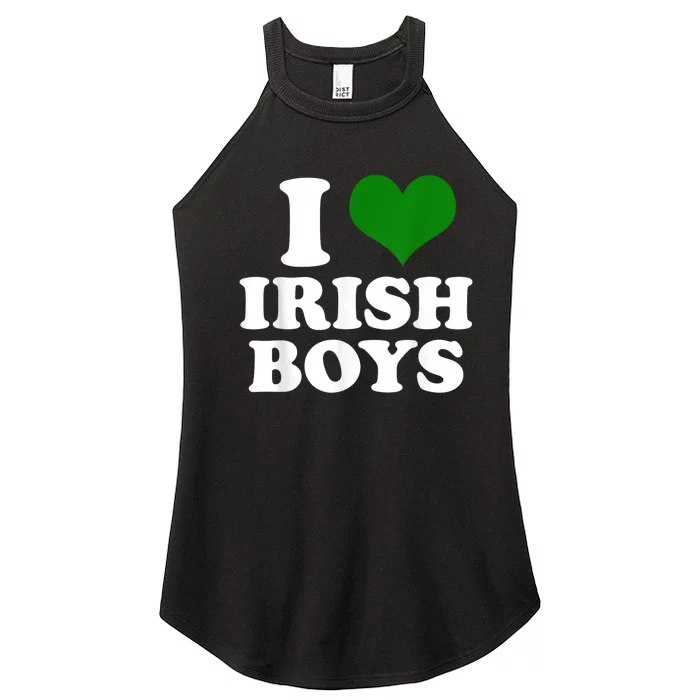 I Love Irish Boy St. Paddy Funny St. Patricks Day Women’s Perfect Tri Rocker Tank