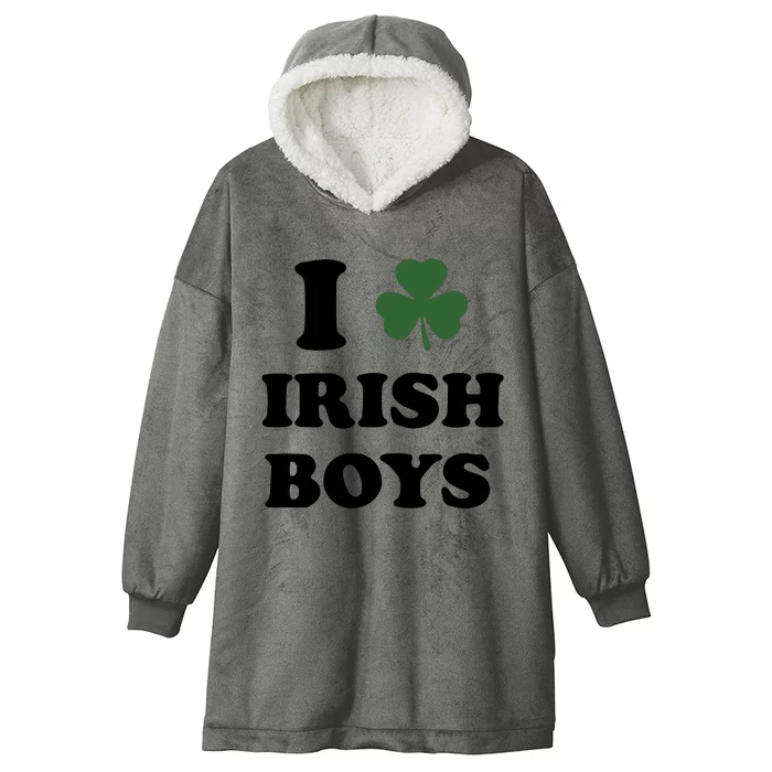 I Love Irish Boy Hooded Wearable Blanket