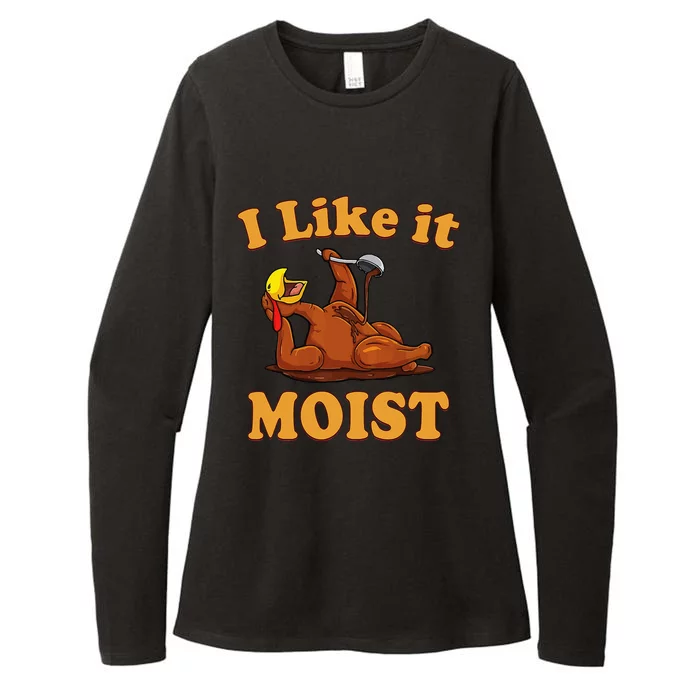 I Like It Moist Funny Thanksgiving Foods Family Group Set Womens CVC Long Sleeve Shirt