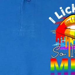 I Licked It So Its Mine Rainbow Lips Gift Softstyle Adult Sport Polo