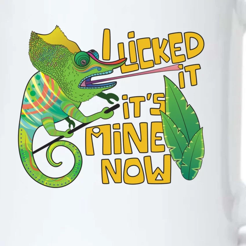 I Licked It, It's Mine Now Colourful Chameleon Black Color Changing Mug