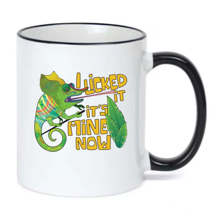 I Licked It, It's Mine Now Colourful Chameleon Black Color Changing Mug