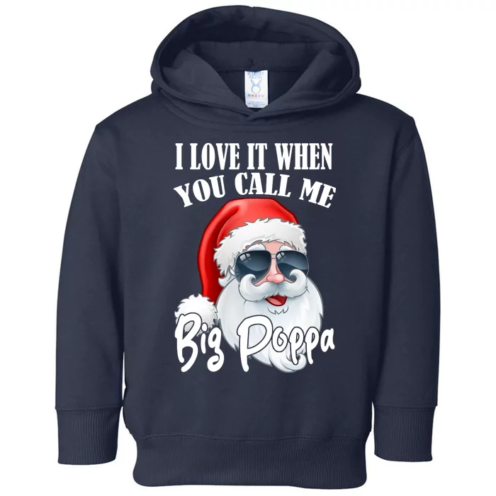 I Love It When You Call Me Big Poppa Funny Santa Claus Toddler Hoodie