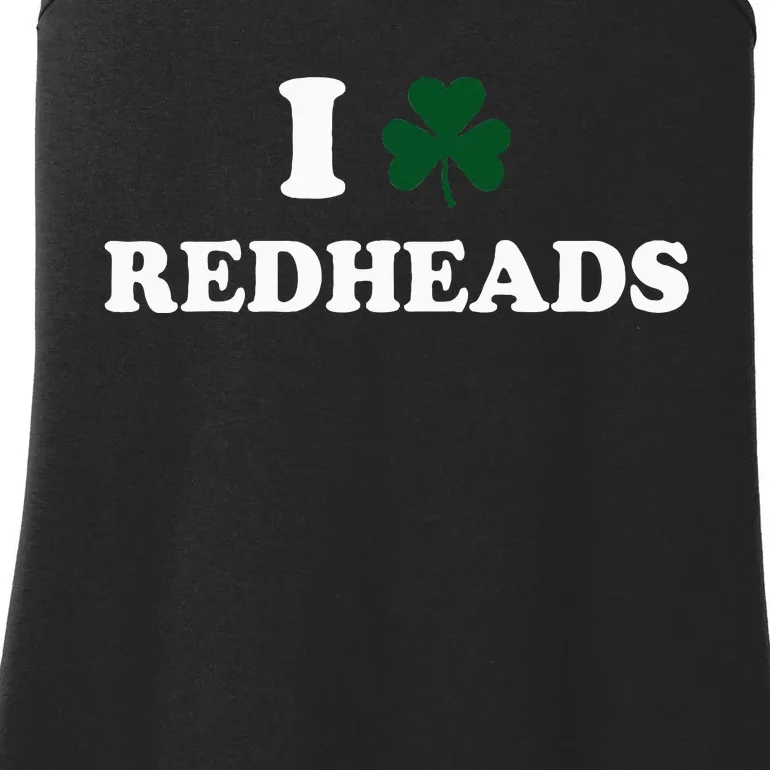 I Love Irish Redheads Boy Baby St Patricks Day Shamrock Ladies Essential Tank