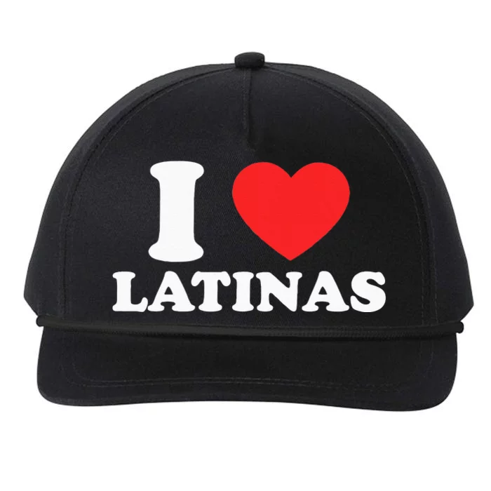 I Love I Heart Latinas Funny Red Heart Love Latina Snapback Five-Panel Rope Hat