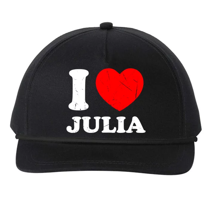 I Love Julia Snapback Five-Panel Rope Hat