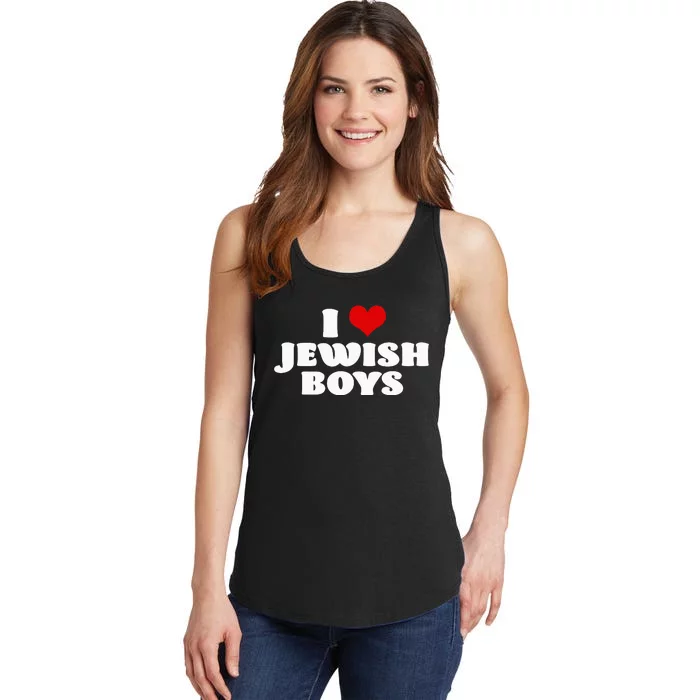 I Love Jewish Red Heart Hanukkah Ladies Essential Tank