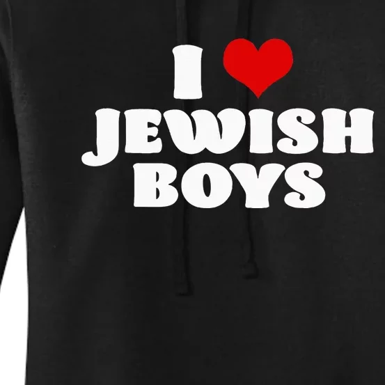 I Love Jewish Red Heart Hanukkah Women's Pullover Hoodie