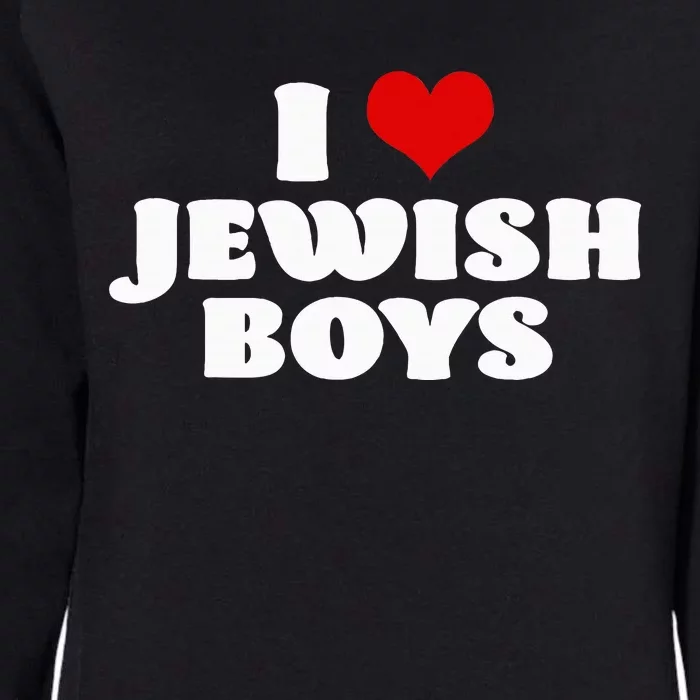 I Love Jewish Red Heart Hanukkah Womens California Wash Sweatshirt