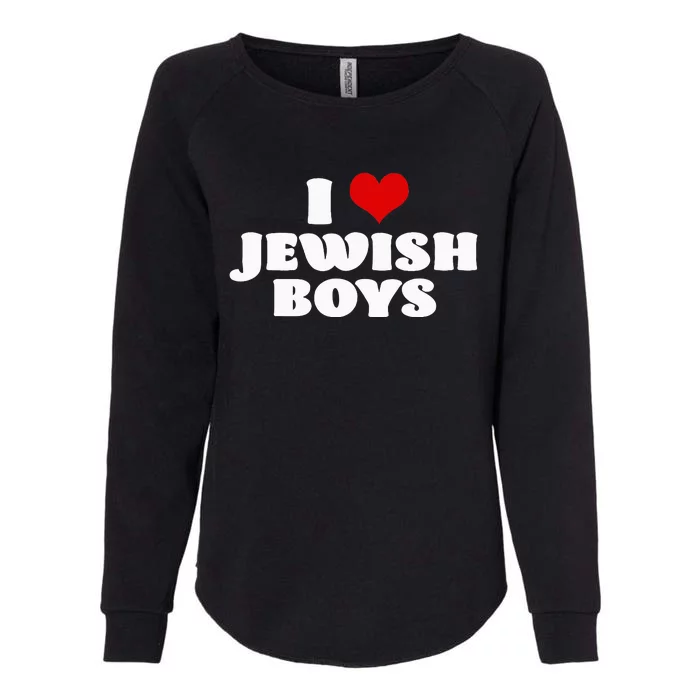 I Love Jewish Red Heart Hanukkah Womens California Wash Sweatshirt