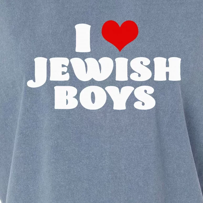 I Love Jewish Red Heart Hanukkah Garment-Dyed Women's Muscle Tee