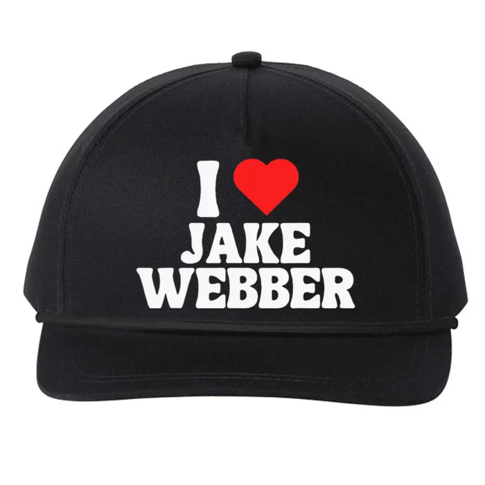 I Love Jake Webber I Heart Jake Webber Snapback Five-Panel Rope Hat