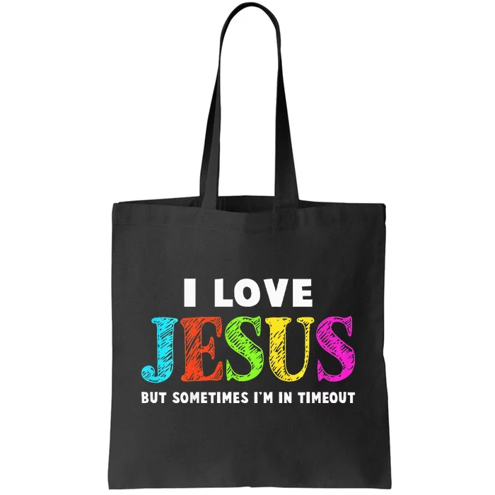 I Love Jesus Christian Faith Gifts Cute Tote Bag