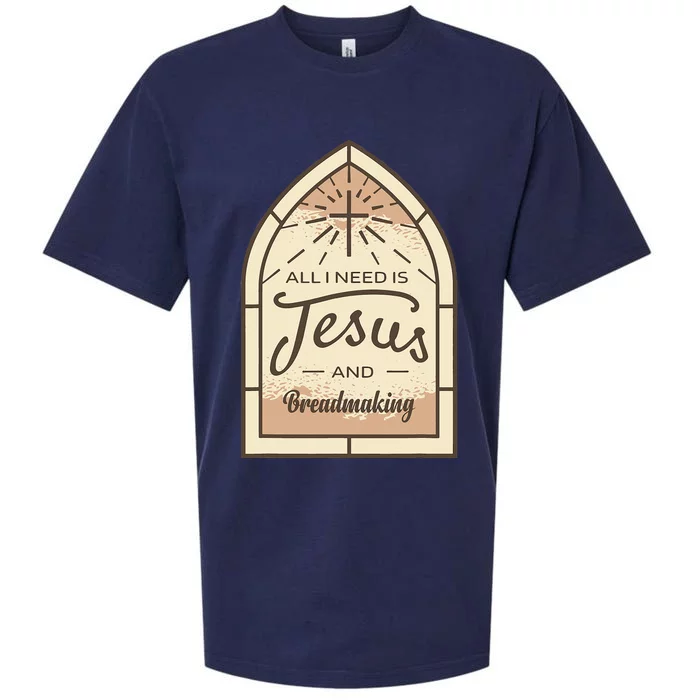 I Love Jesus and Bread Making Lover Christian Baker Sueded Cloud Jersey T-Shirt