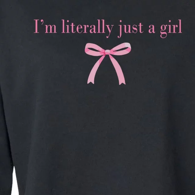 Im Literally Just A Girl Sad Hamster Meme Cropped Pullover Crew