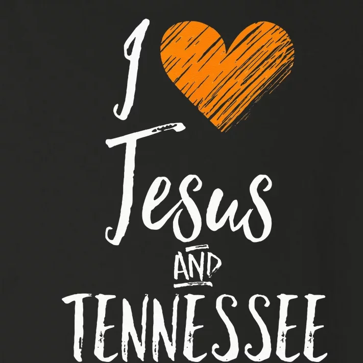 I Love Jesus And Tennessee Orange Heart Cute Fan Gift Toddler Long Sleeve Shirt