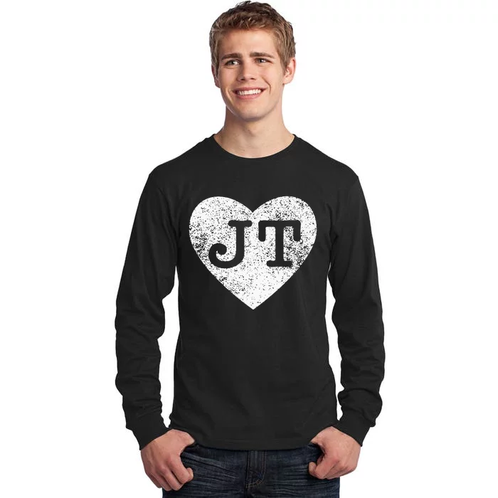 I Love JT Vintage Heart Tall Long Sleeve T-Shirt