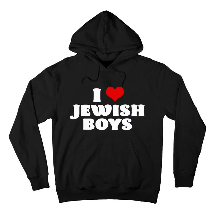 I Love Jewish Red Heart Hanukkah Tall Hoodie