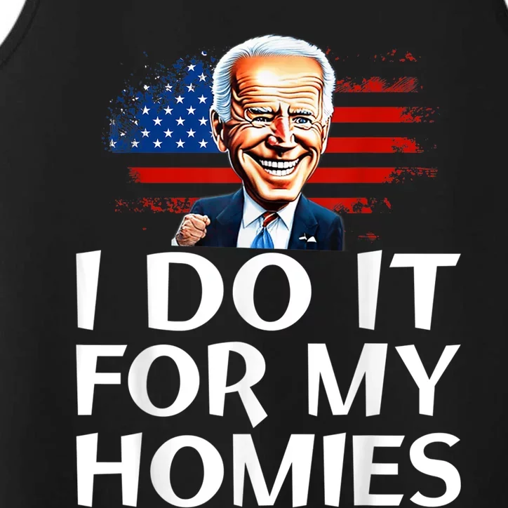 I Love Joe Biden Pro President American Flag Funny Patriotic Performance Tank