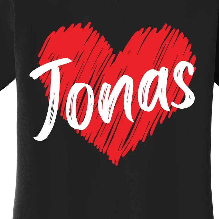 I Love Jonas Heart Personalized Name Jonas Women's T-Shirt