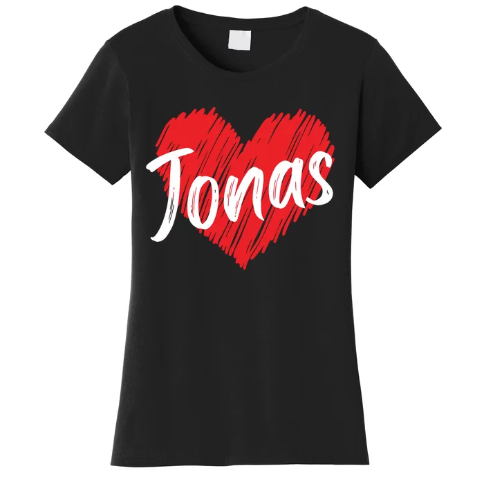 I Love Jonas Heart Personalized Name Jonas Women's T-Shirt