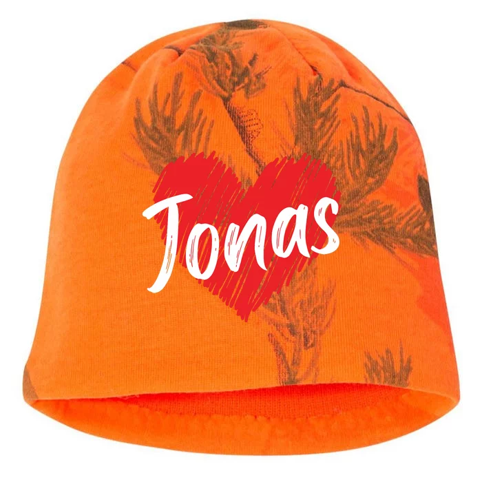 I Love Jonas Heart Personalized Name Jonas Kati - Camo Knit Beanie