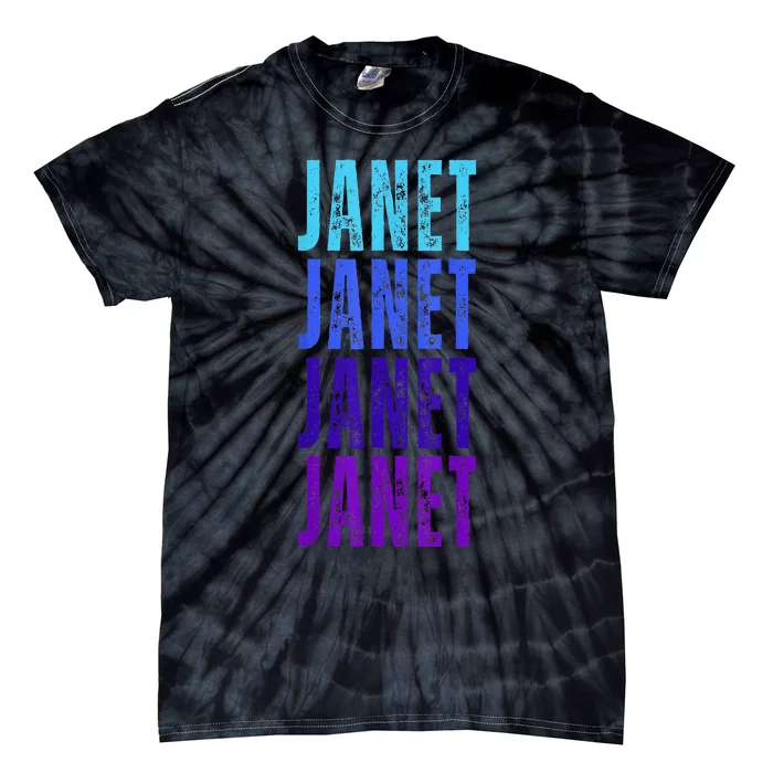 I Love Janet Pattern First Name Janet Tie-Dye T-Shirt