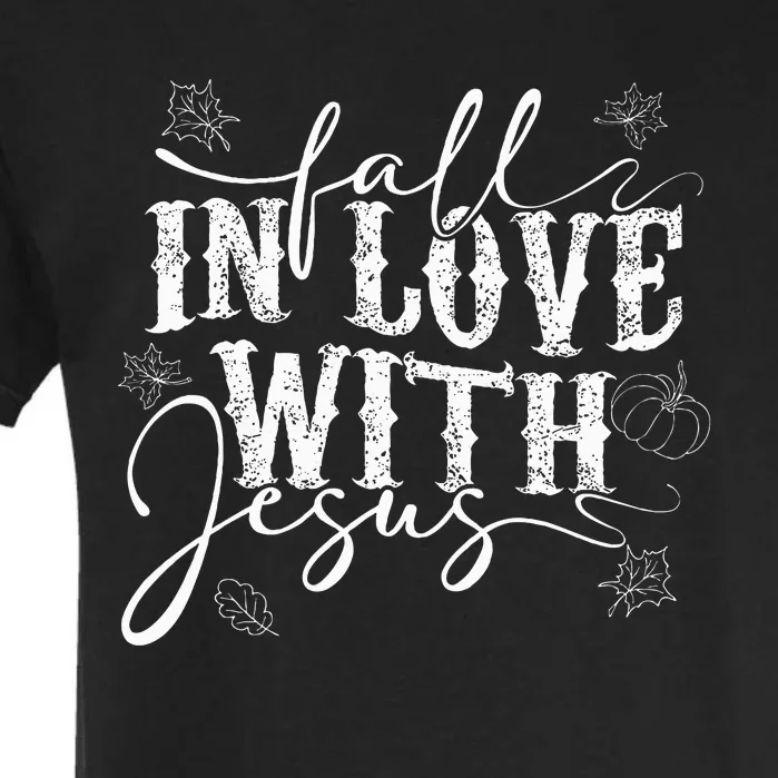 I Love Jesus Fall Leaves And Pumpkin Autumn Thanksgiving Garment-Dyed Heavyweight T-Shirt