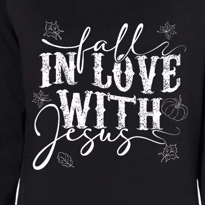 I Love Jesus Fall Leaves And Pumpkin Autumn Thanksgiving Womens California Wash Sweatshirt