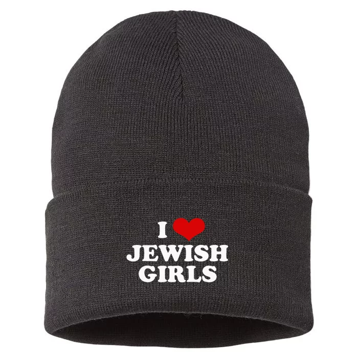 I Love Jewish Cute Gift Sustainable Knit Beanie