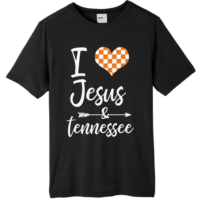 I Love Jesus And Tennessee Orange ChromaSoft Performance T-Shirt